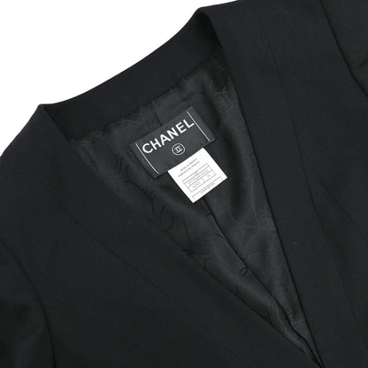 Chanel 2001 Collarless Jacket Black #36