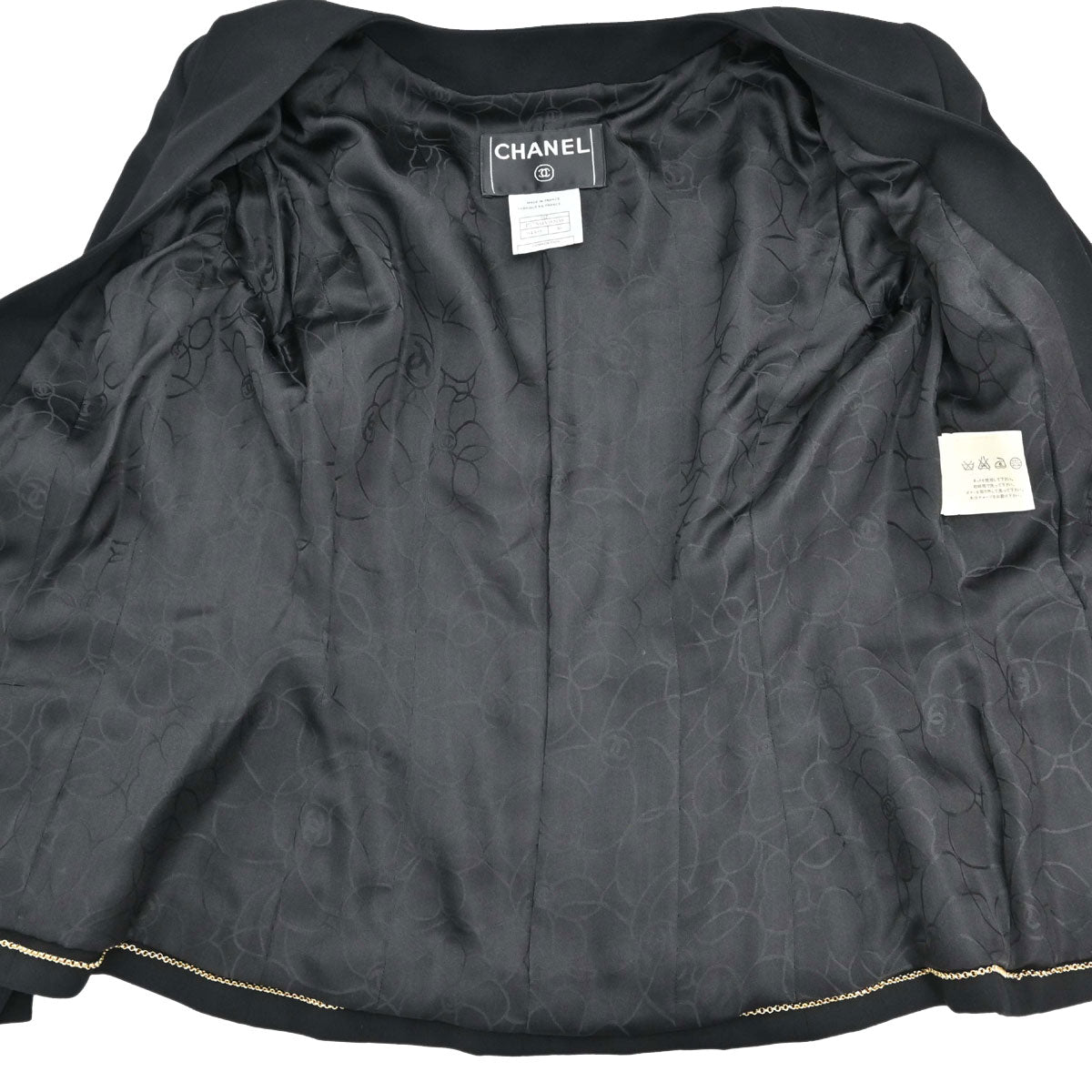 Chanel 2001 Collarless Jacket Black #36