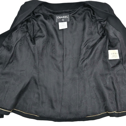 Chanel 2001 Collarless Jacket Black #36