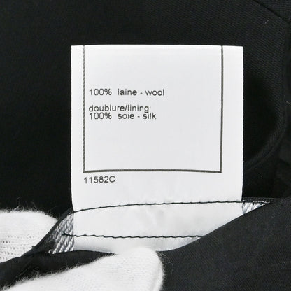 Chanel 2001 Collarless Jacket Black #36