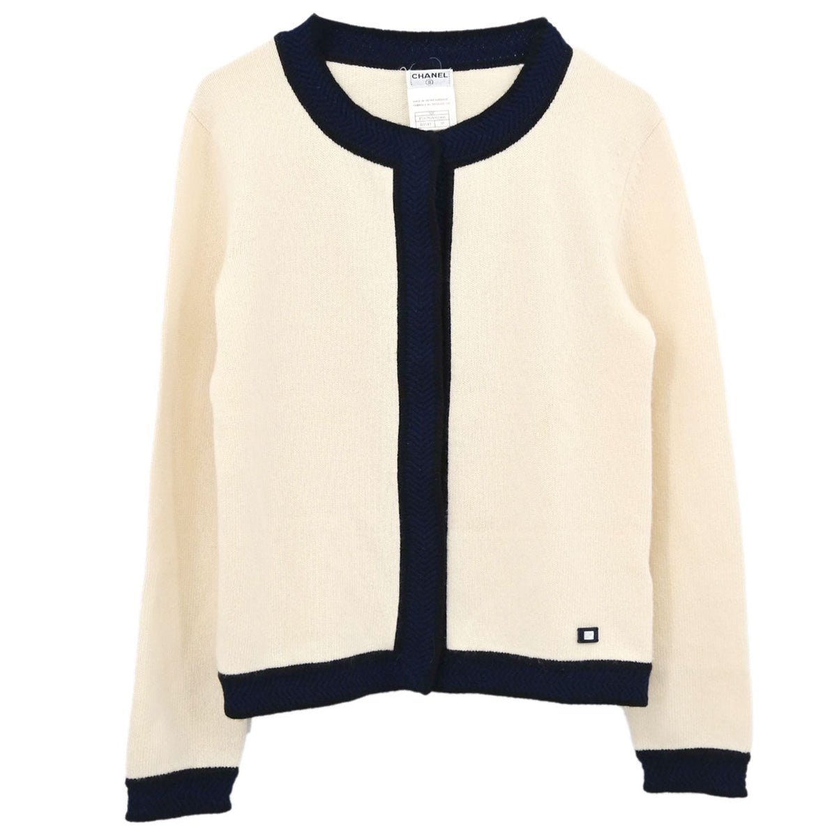 Chanel 2002 Knit Cardigan Ivory #38