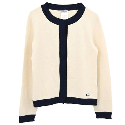 Chanel 2002 Knit Cardigan Ivory #38