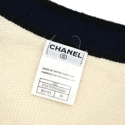 Chanel 2002 Knit Cardigan Ivory #38