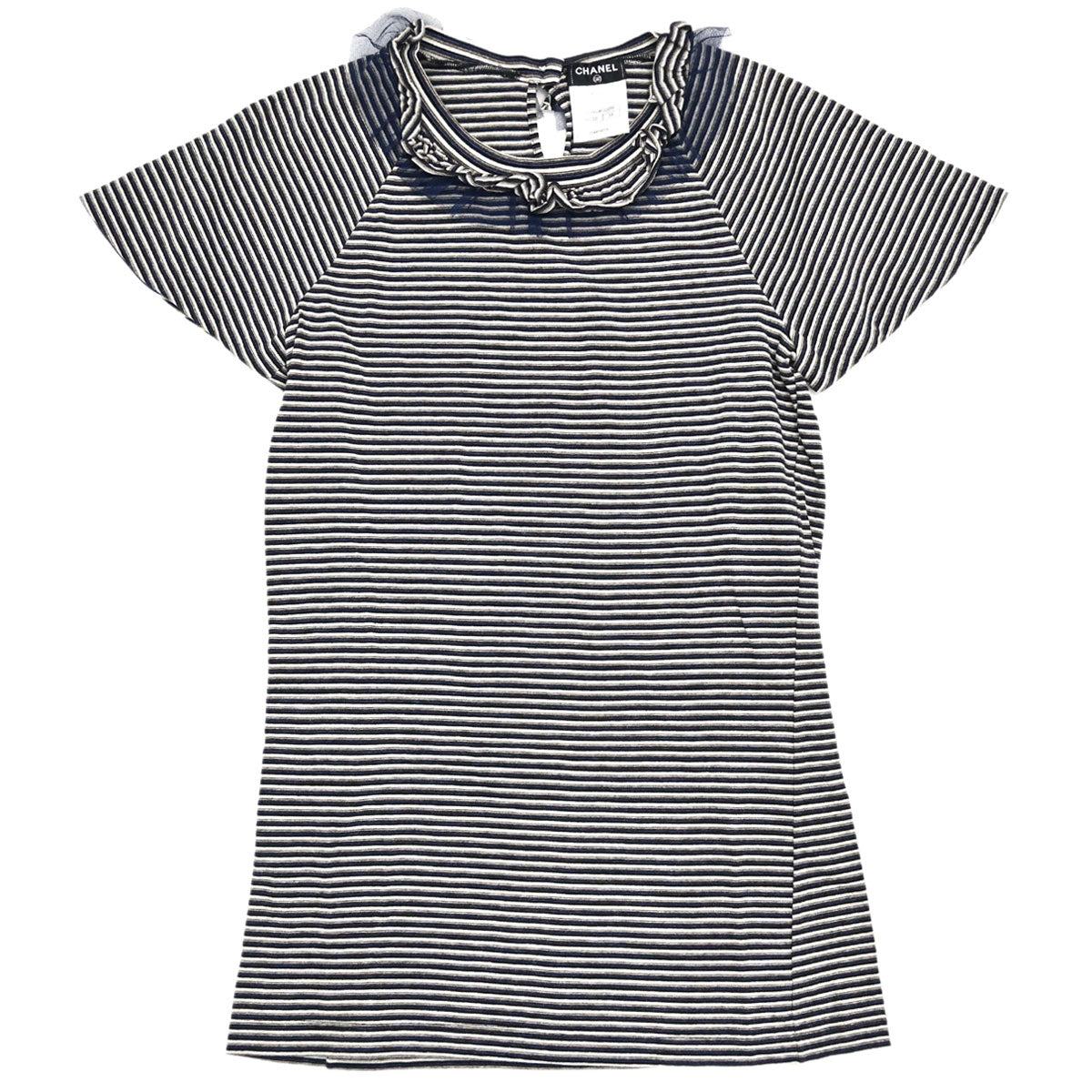 Chanel 2011 Short Sleeve T-shirt Border Navy #34