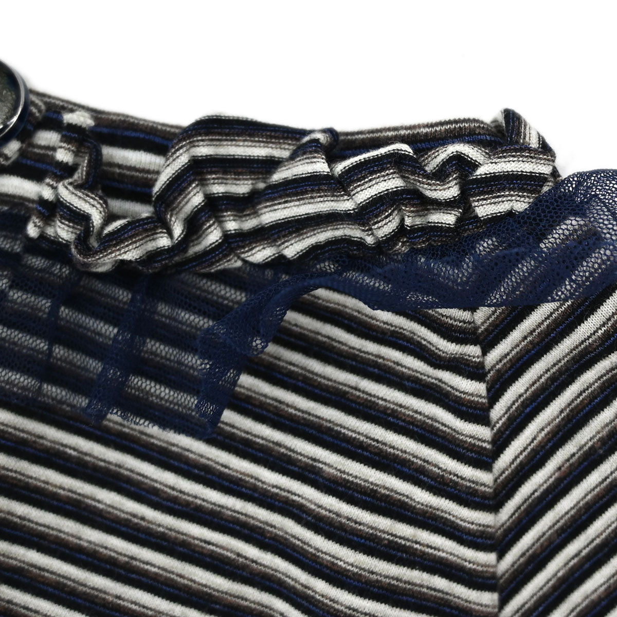 Chanel 2011 Short Sleeve T-shirt Border Navy #34
