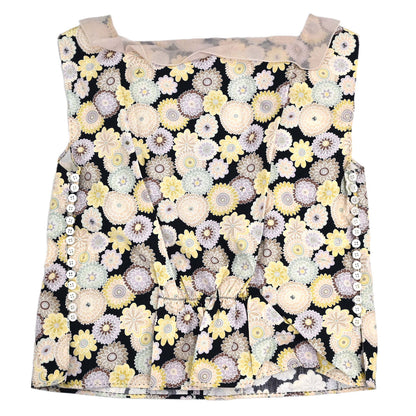 Louis Vuitton 2006 Sleeveless Top Colorful Floral Black #40
