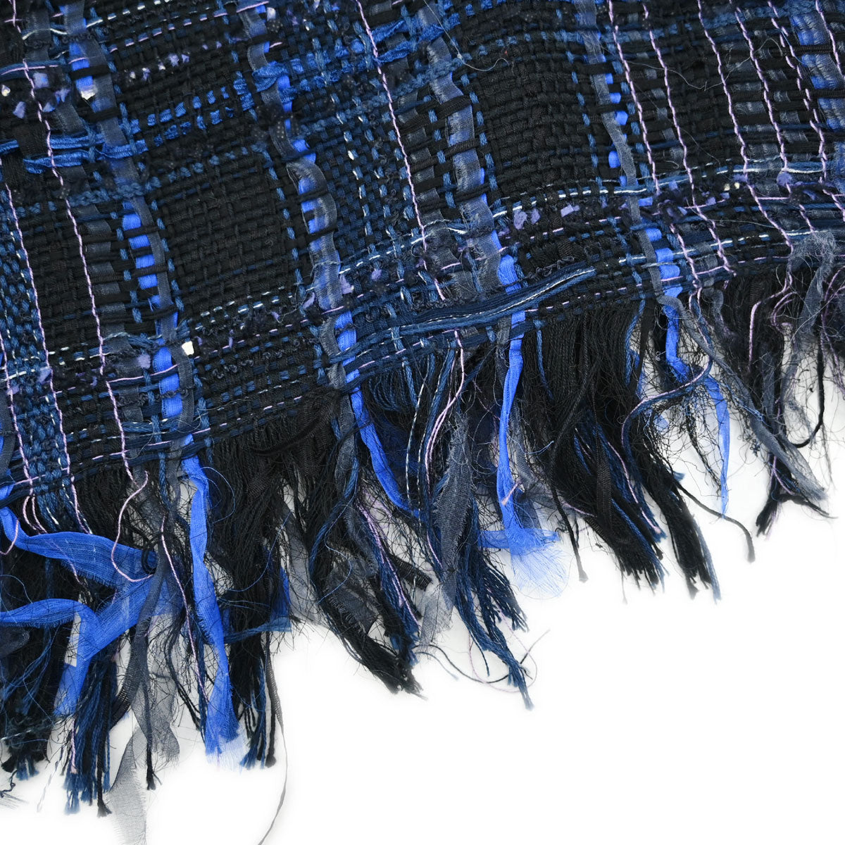 Chanel 2014 Tweed Short Pants Blue Black #34