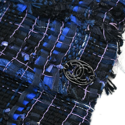 Chanel 2014 Tweed Short Pants Blue Black #34
