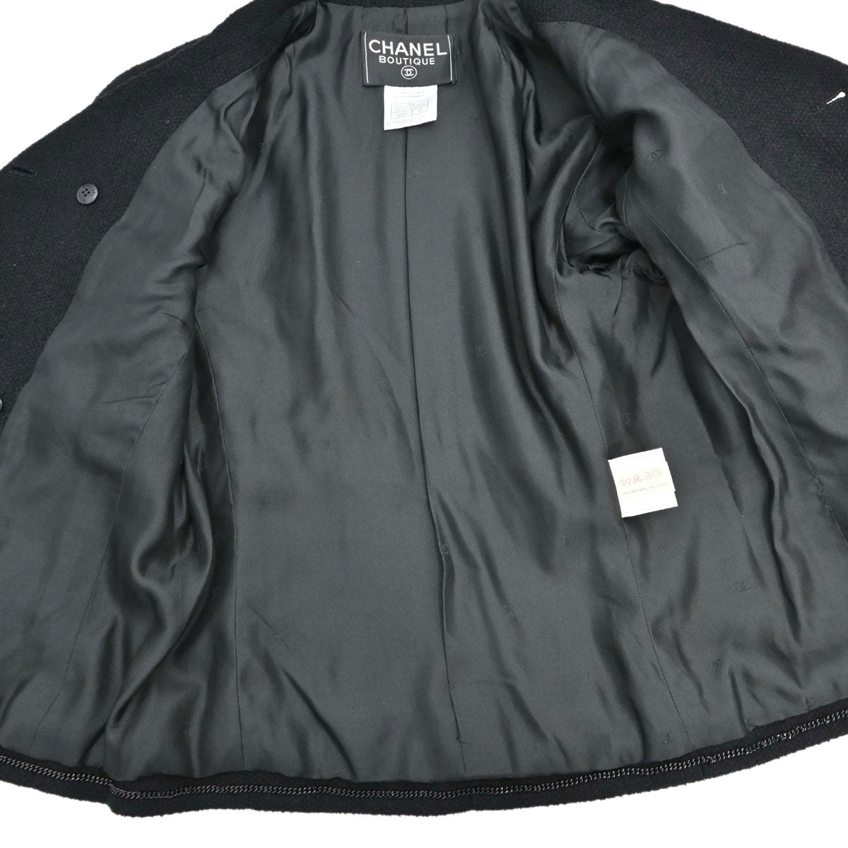 Chanel 1998 Wool Suit Jacket Skirt #40