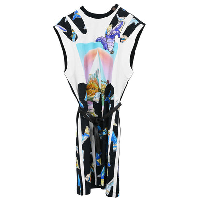Louis Vuitton 2019 Sleeveless Print Dress White #S