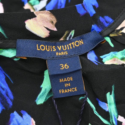 Louis Vuitton 2019 Long Sleeve Dress All-over Print Black #36