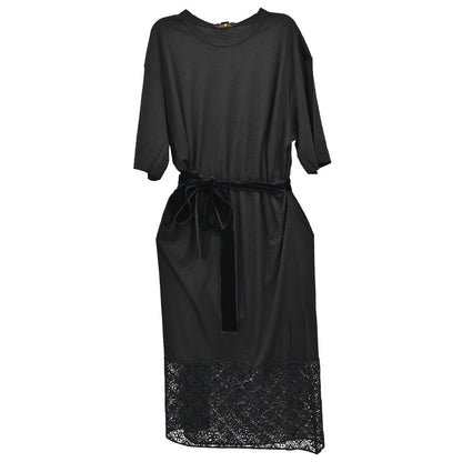 Louis Vuitton 2014 Dress Monogram Lace Black #36