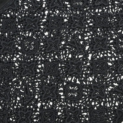 Louis Vuitton 2014 Dress Monogram Lace Black #36
