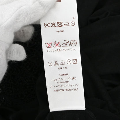Louis Vuitton 2014 Dress Monogram Lace Black #36
