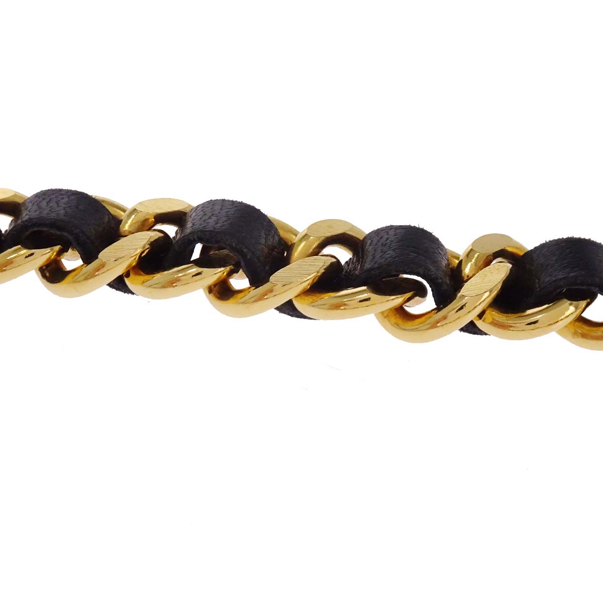 Chanel Chain Belt Medallion Gold Black Small Good