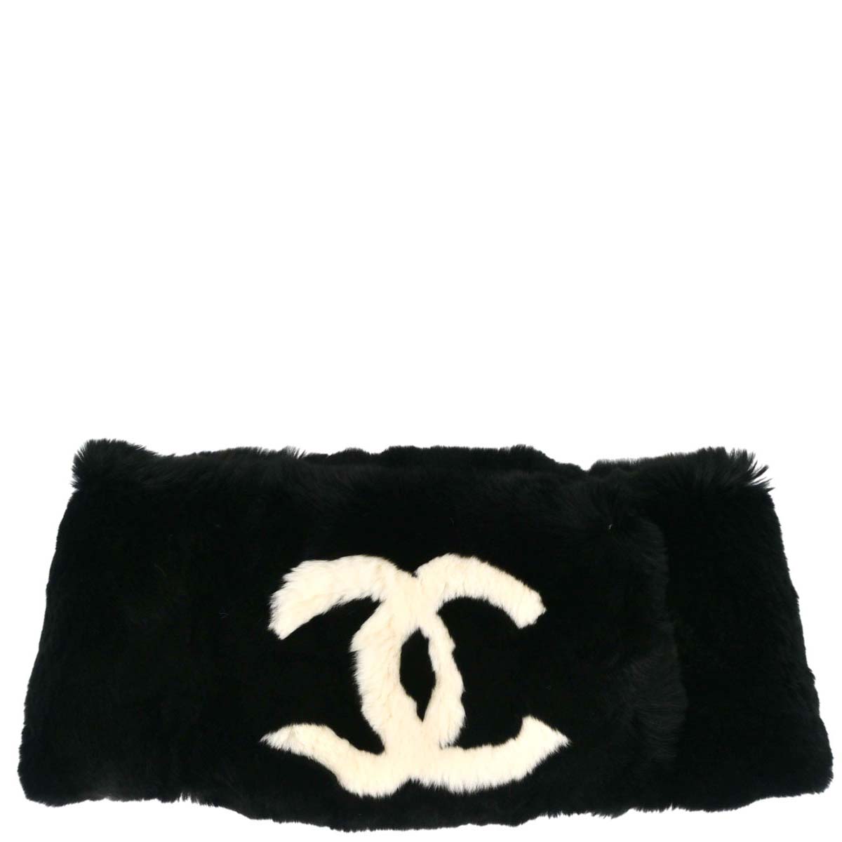 Chanel Black Fur Scarf Tippet