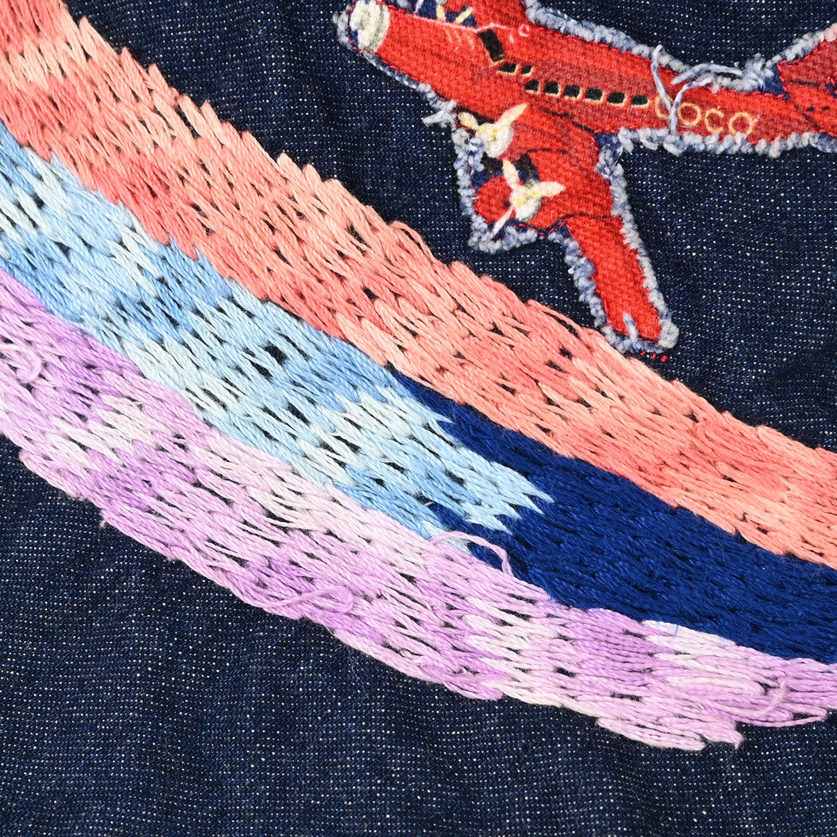 Chanel Indigo Denim Night Flight Embroidery Hat #M Small Good