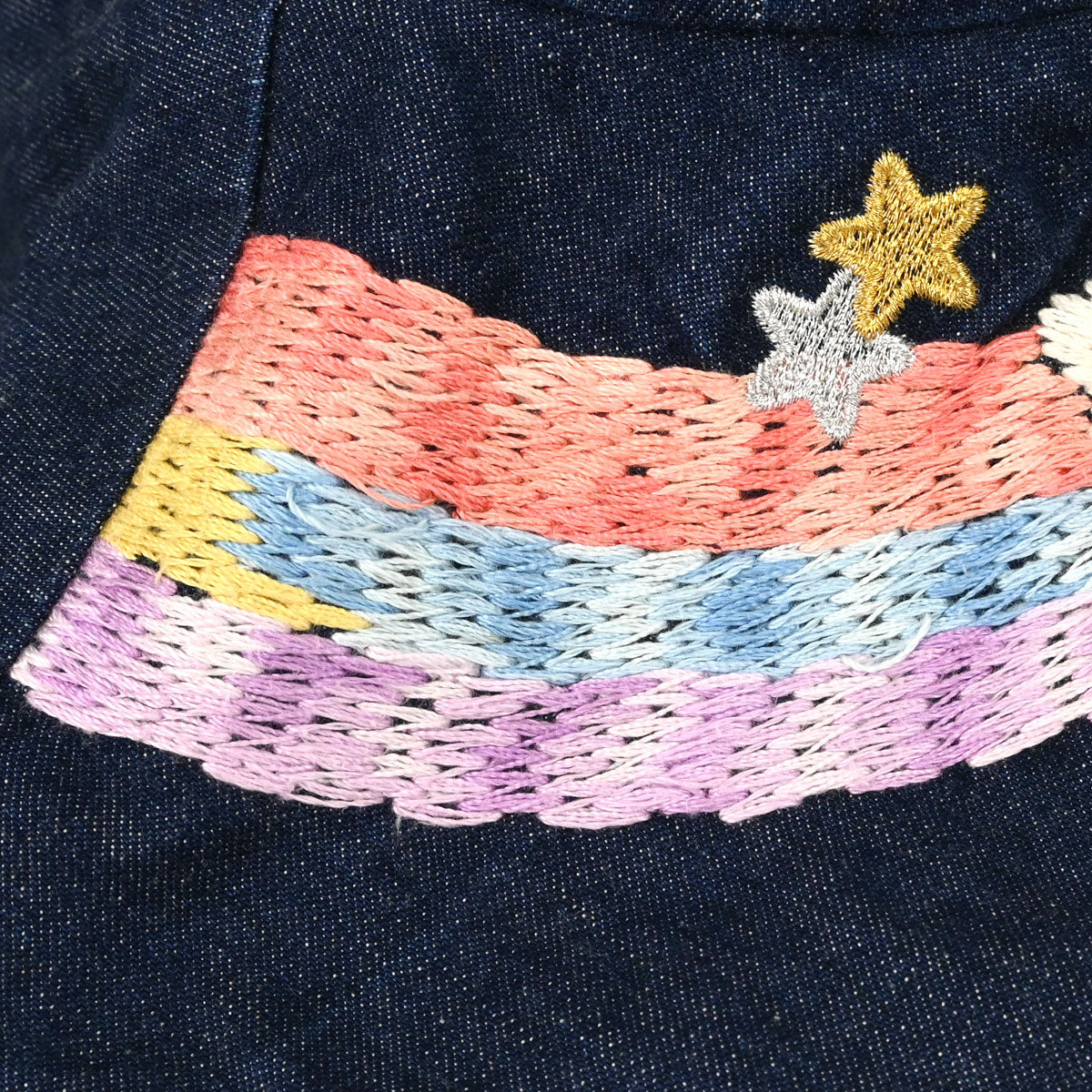 Chanel Indigo Denim Night Flight Embroidery Hat #M Small Good