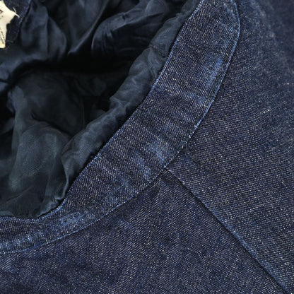 Chanel Indigo Denim Night Flight Embroidery Hat #M Small Good