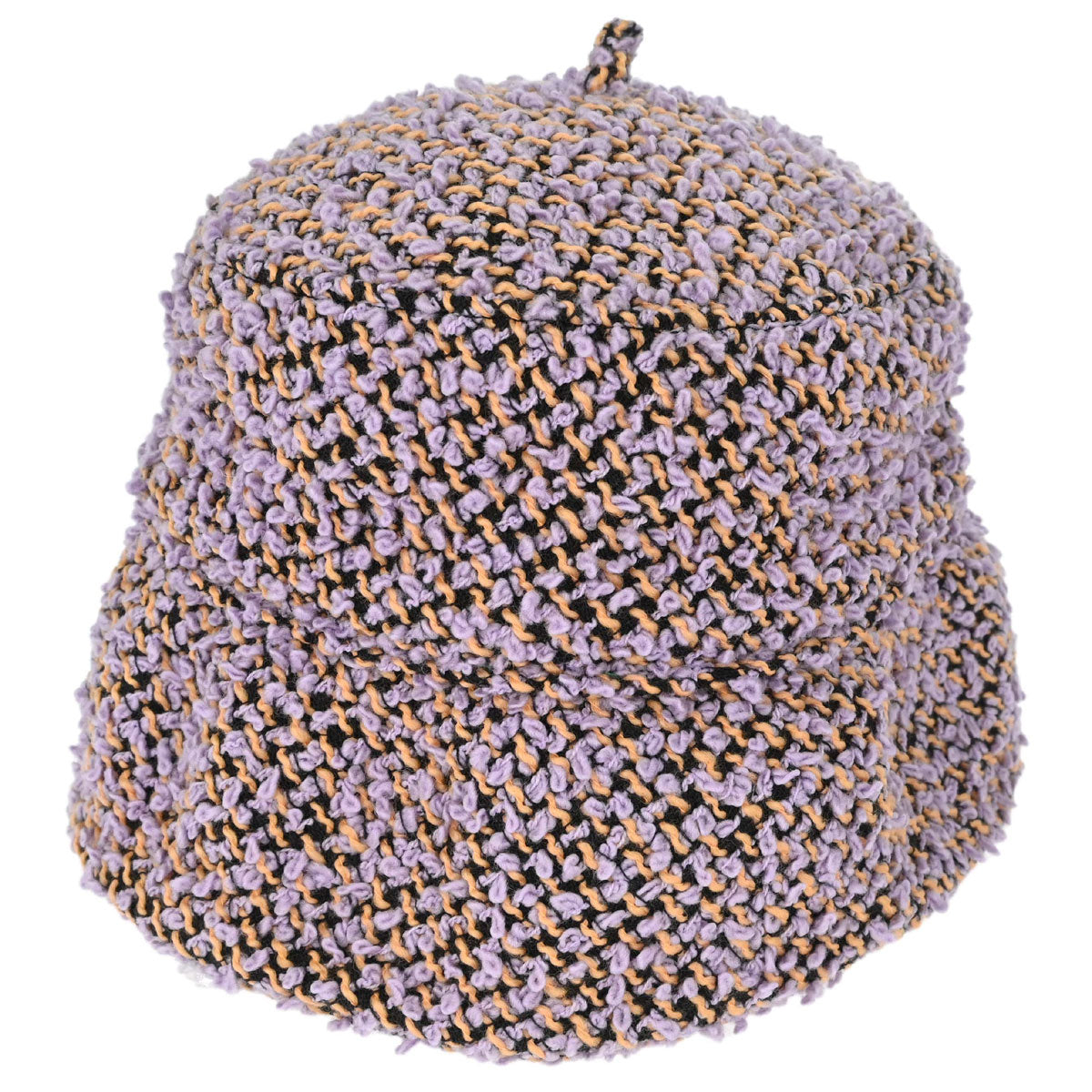 Chanel 1994 Purple Tweed Bucket Hat #57 Small Good