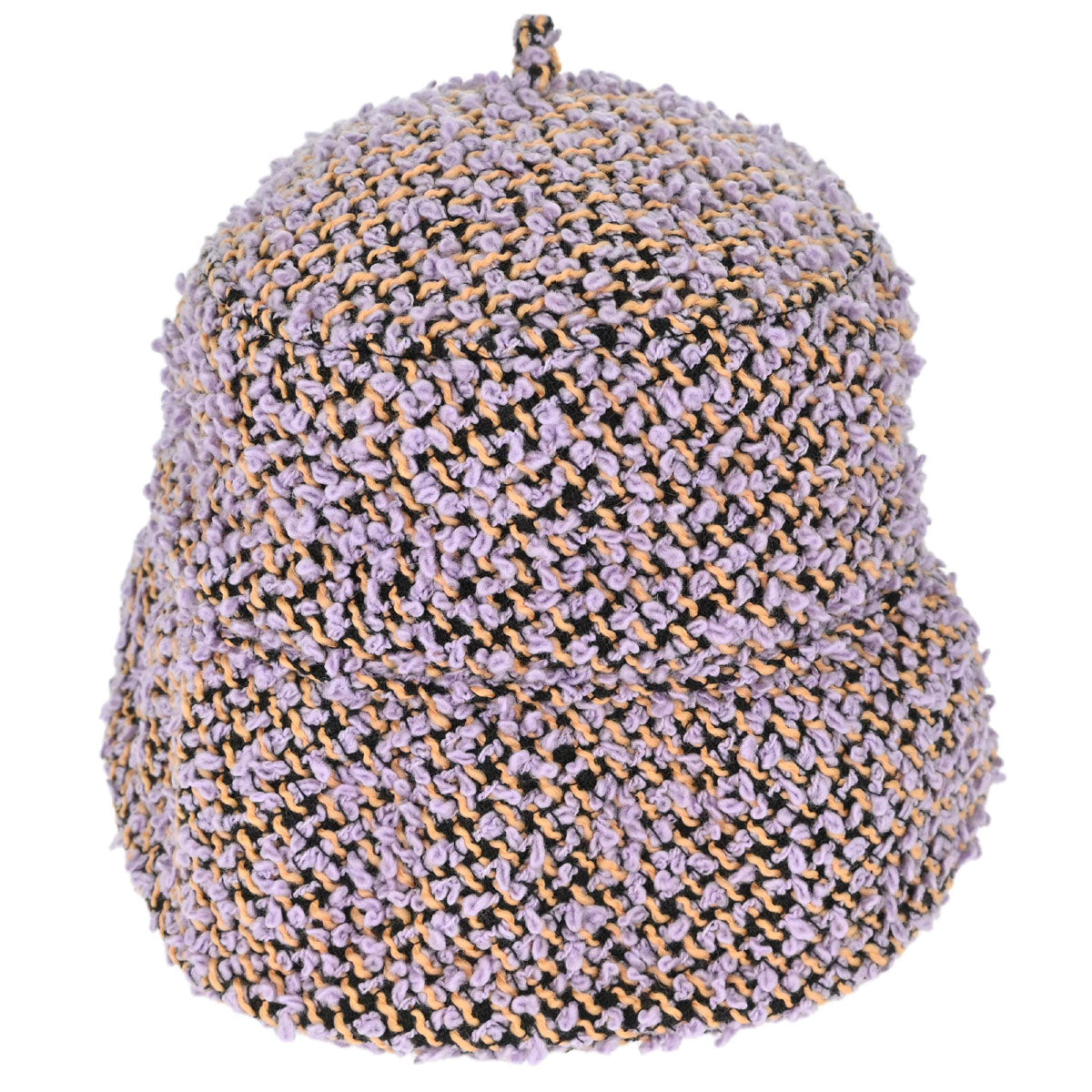 Chanel 1994 Purple Tweed Bucket Hat #57 Small Good