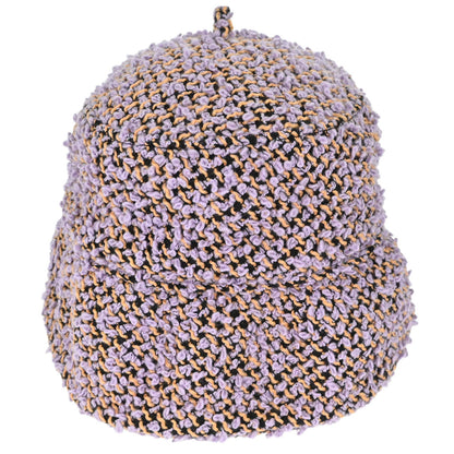 Chanel 1994 Purple Tweed Bucket Hat #57 Small Good
