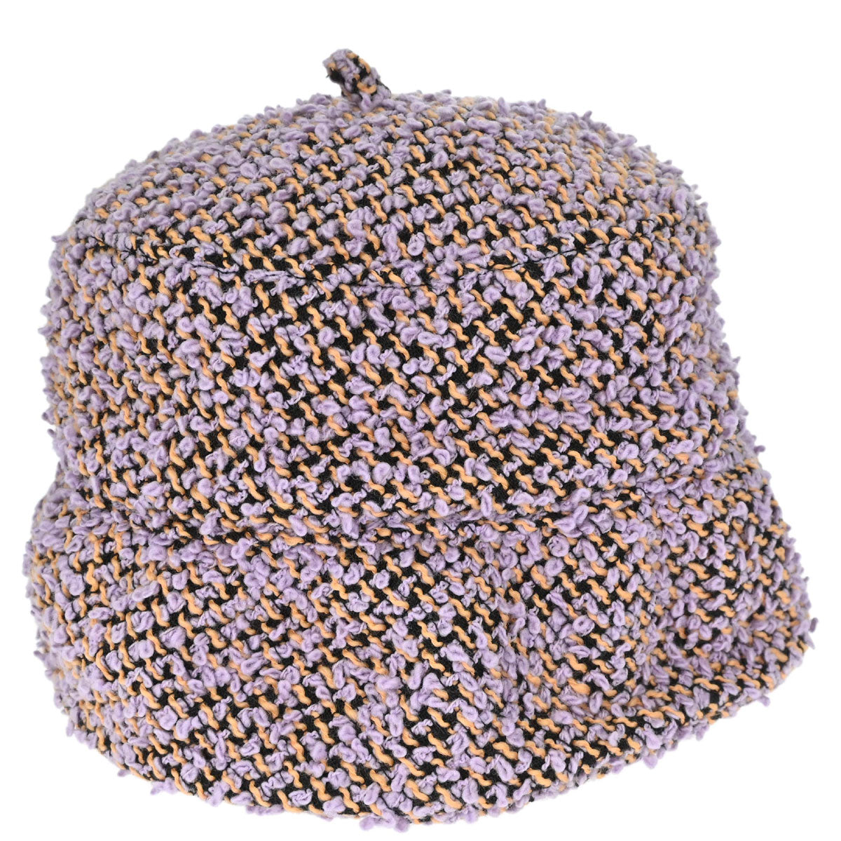 Chanel 1994 Purple Tweed Bucket Hat #57 Small Good