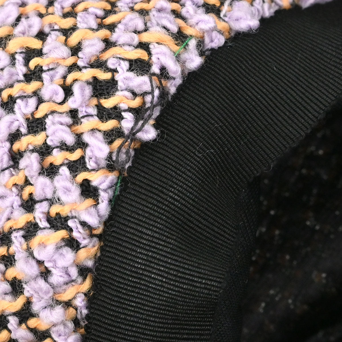 Chanel 1994 Purple Tweed Bucket Hat #57 Small Good