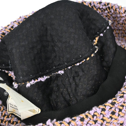 Chanel 1994 Purple Tweed Bucket Hat #57 Small Good