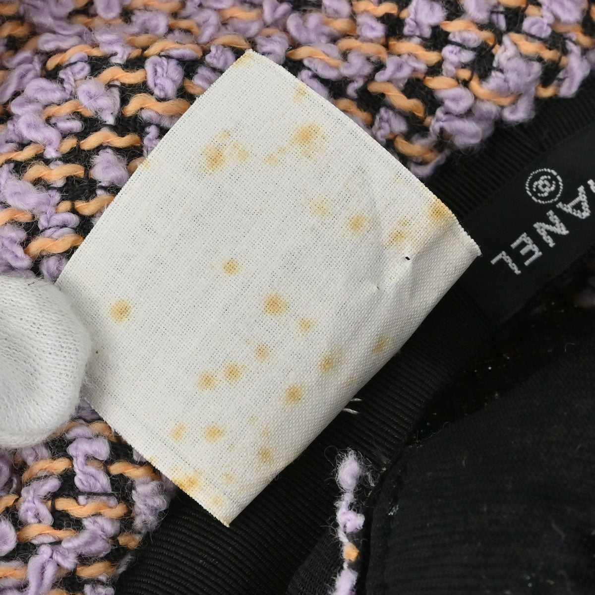 Chanel 1994 Purple Tweed Bucket Hat #57 Small Good