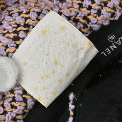 Chanel 1994 Purple Tweed Bucket Hat #57 Small Good