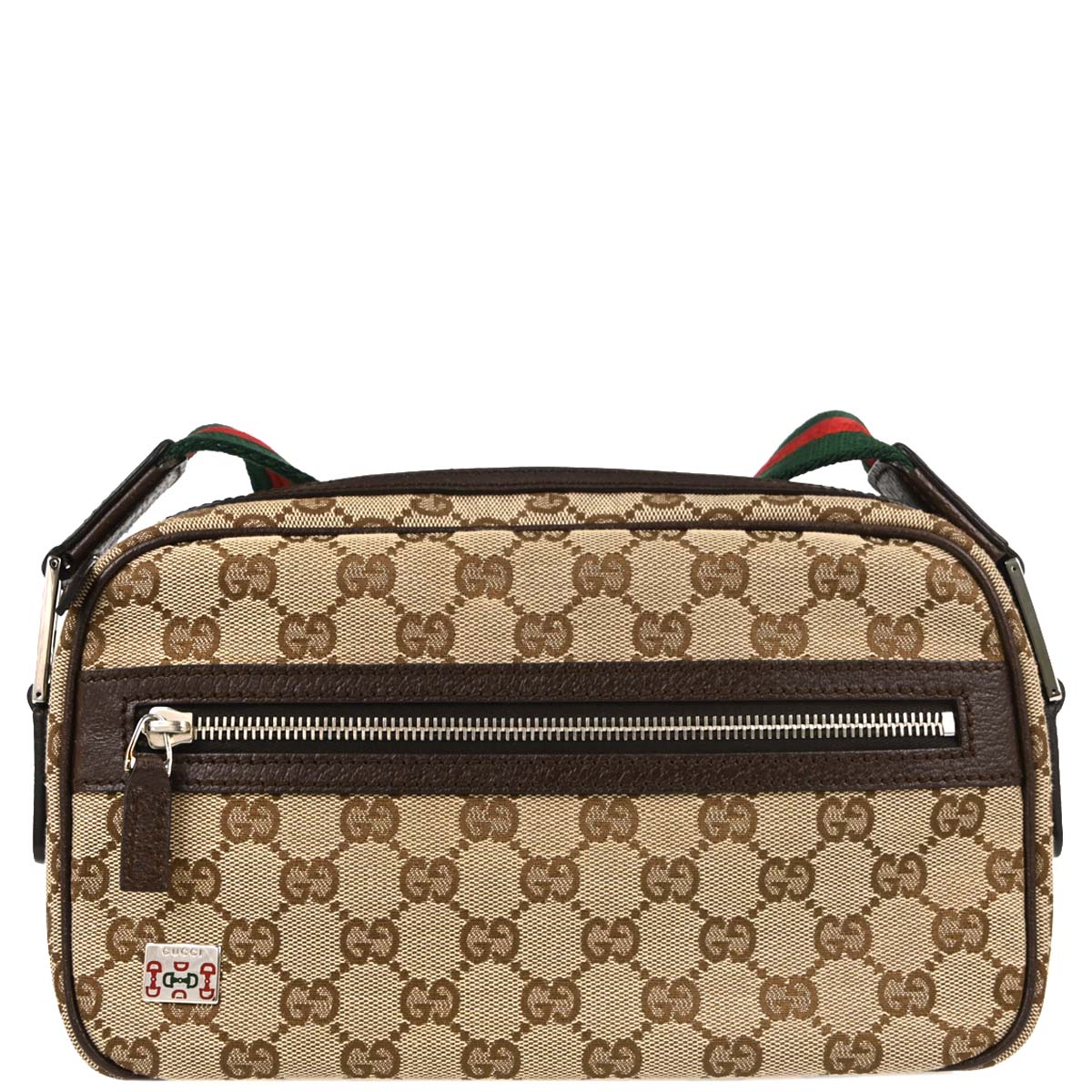 Gucci Beige Brown Canvas Shelly GG Shoulder Bag