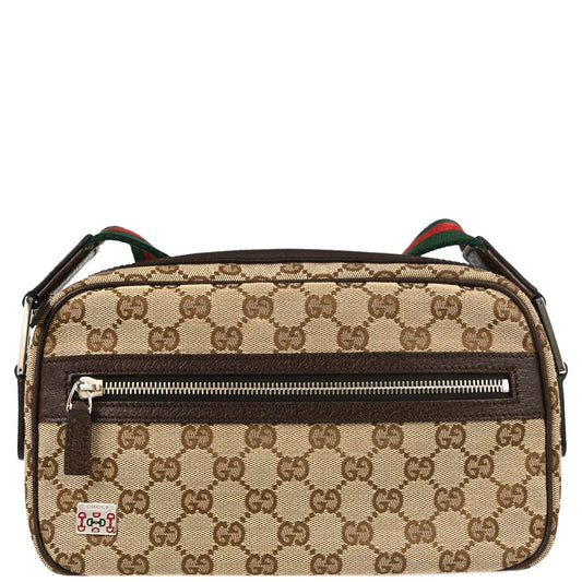 Gucci Beige Brown Canvas Shelly GG Shoulder Bag