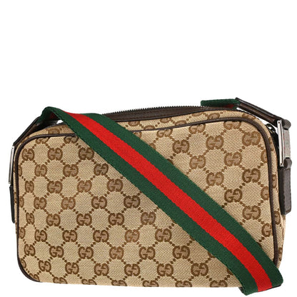 Gucci Beige Brown Canvas Shelly GG Shoulder Bag