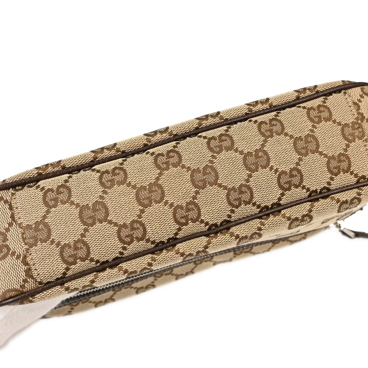 Gucci Beige Brown Canvas Shelly GG Shoulder Bag