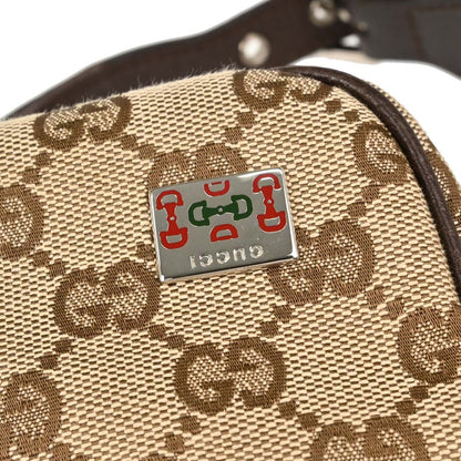 Gucci Beige Brown Canvas Shelly GG Shoulder Bag