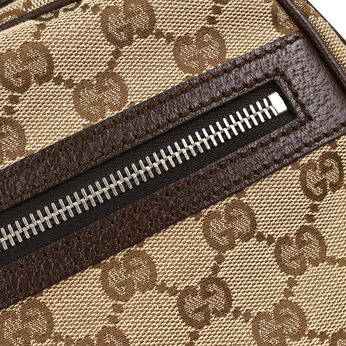 Gucci Beige Brown Canvas Shelly GG Shoulder Bag