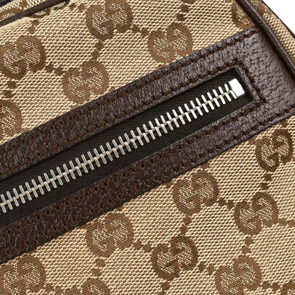Gucci Beige Brown Canvas Shelly GG Shoulder Bag