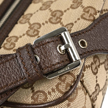Gucci Beige Brown Canvas Shelly GG Shoulder Bag