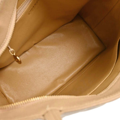 Chanel 2003-2004 Beige Caviar Skin Medallion Tote Handbag