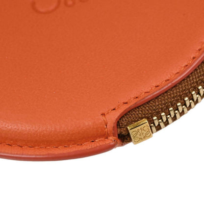 Loewe Orange Leather Coin Purse Wallet