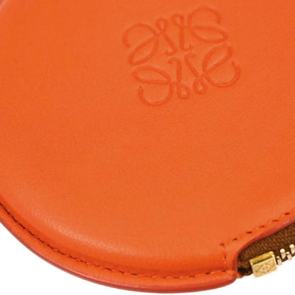 Loewe Orange Leather Coin Purse Wallet