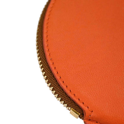 Loewe Orange Leather Coin Purse Wallet