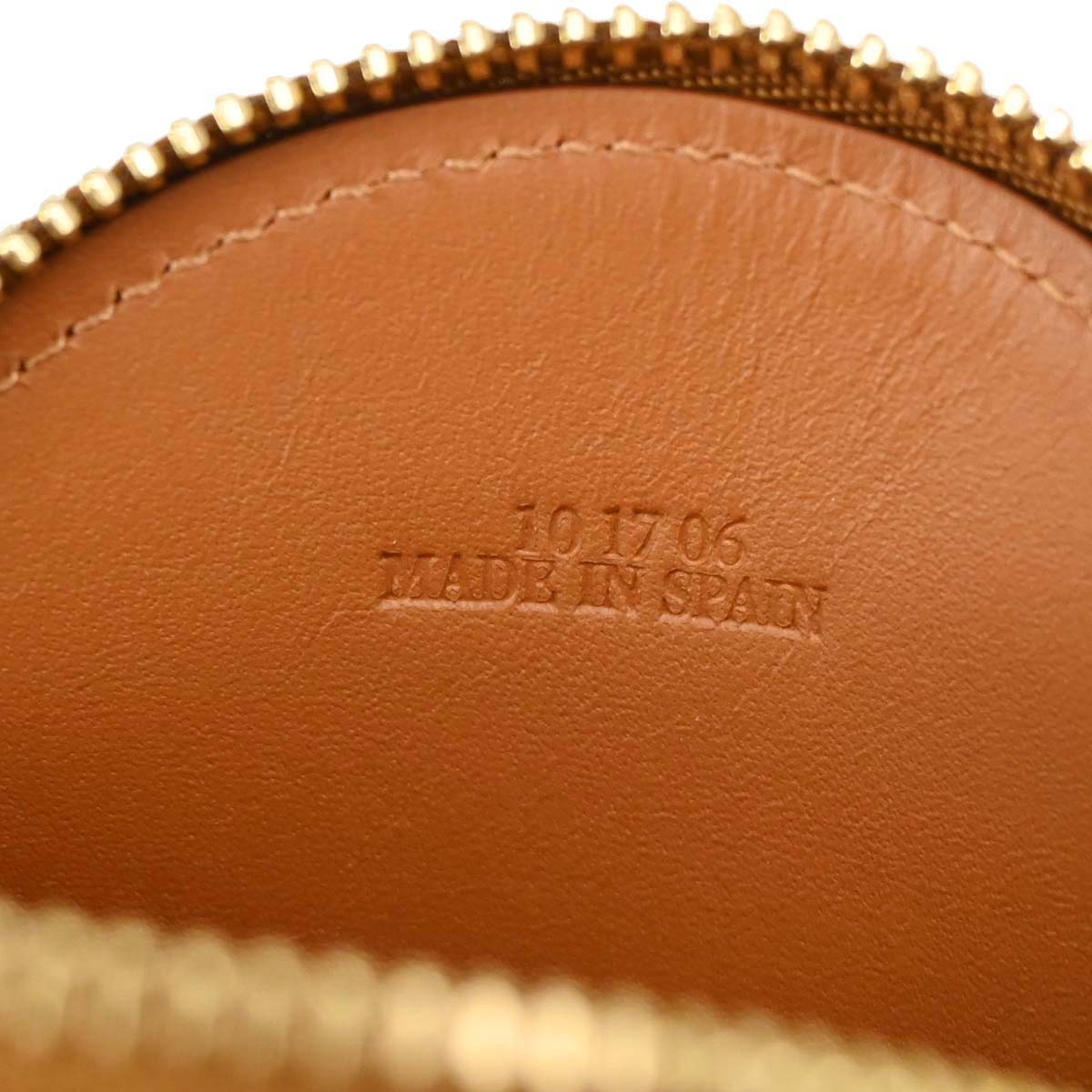 Loewe Orange Leather Coin Purse Wallet