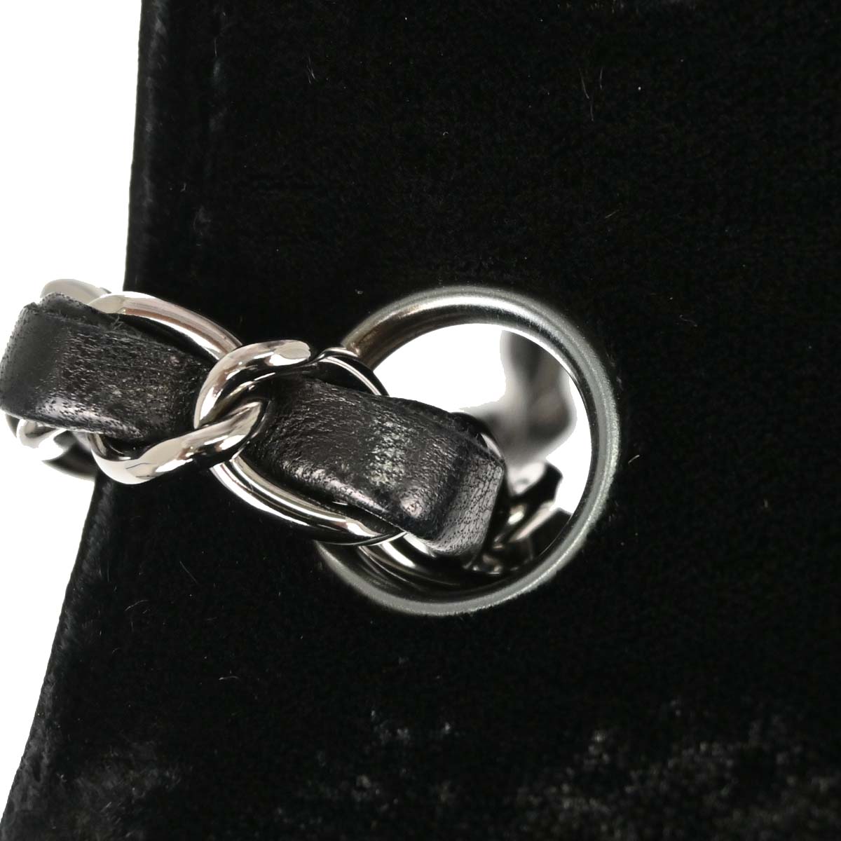 Chanel 2005-2006 Black Velvet Mini Classic Square Flap Shoulder Bag