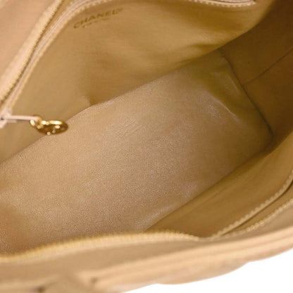 Chanel 2001-2003 Beige Caviar Skin Medallion Tote Handbag