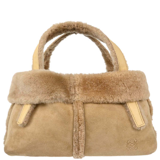Loewe Beige Mouton Anagram Tote Handbag
