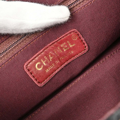 Chanel Gray Wool Accordion Flap Shoulder Bag