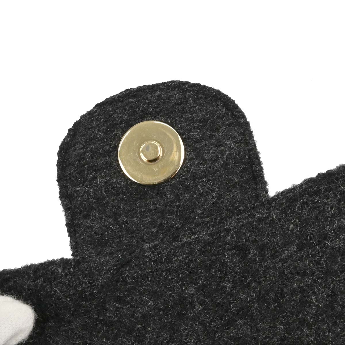 Chanel Gray Wool Accordion Flap Shoulder Bag