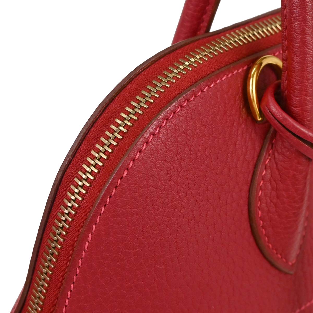 Hermes Rouge Garance Fjord Bolide 31 2way Shoulder Handbag